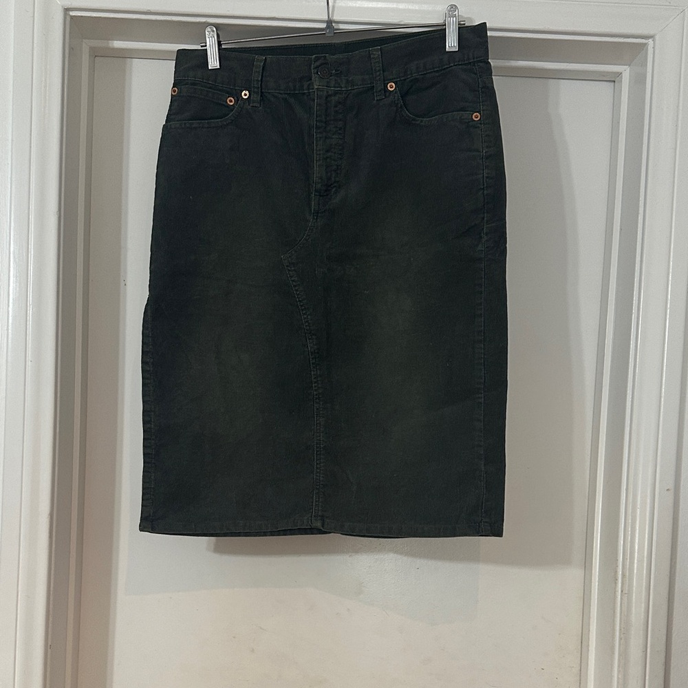 Levi's Olive Green corduroy Pencil Skirt